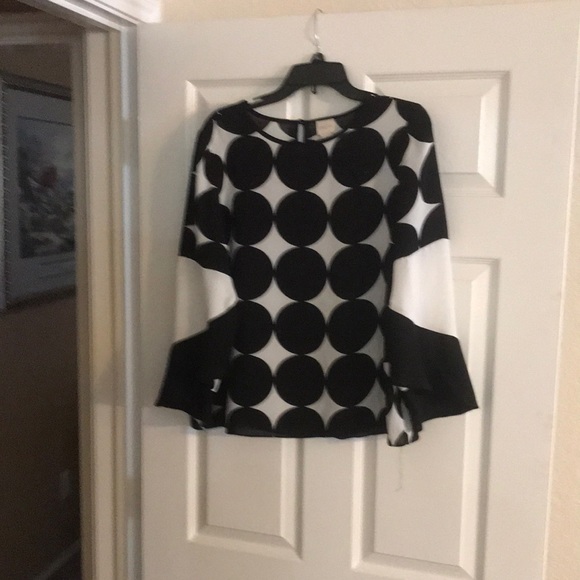 Chico's Tops - Chico’s Black and White Polka Dot Bouse